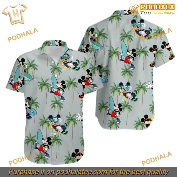 Mickey Summer Hawaiian Shirt, Disney Vacation Apparel, Aloha Style Clothing