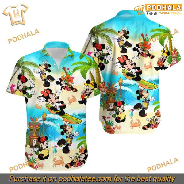 Mickey Vacation Aloha Summer Shirt, Beach Vibes Hawaiian, Disney Style Apparel