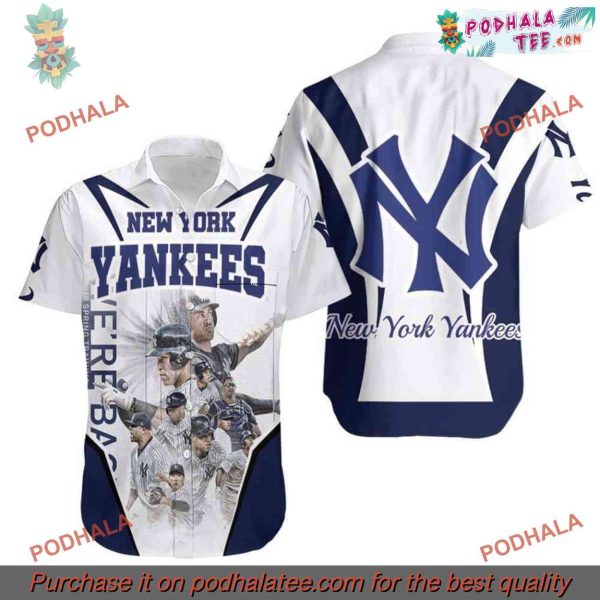 New York Yankees Hawaiian Shirt, Ideal for Baseball Players