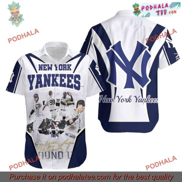New York Yankees Hawaiian Shirt, Next Round Up Baseball Fan Gift