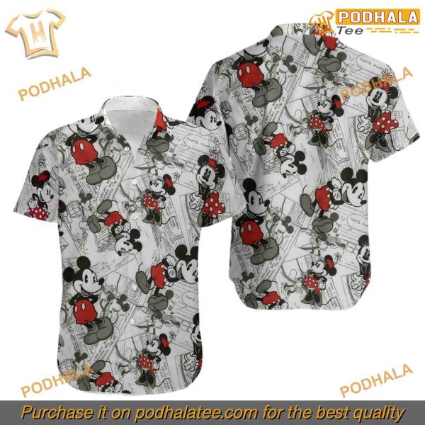Pattern Comics Mickey 3D Print Disney Hawaiian Shirt
