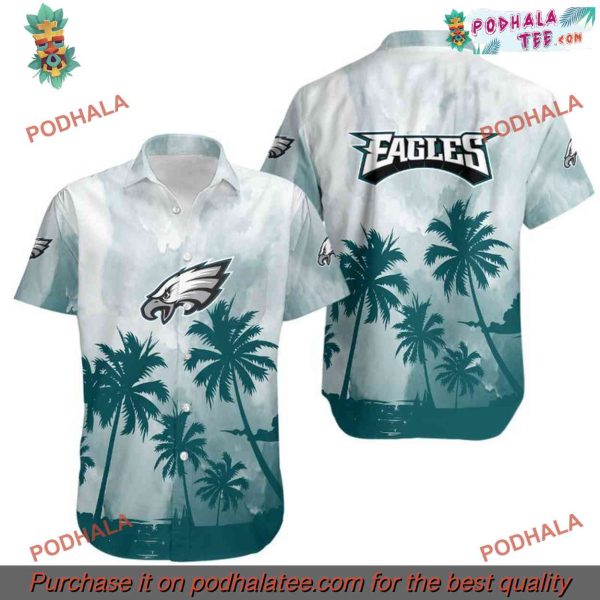 Philadelphia Eagles Coconut Trees NFL Gift, Fan Favorite Hawaiian Shirt