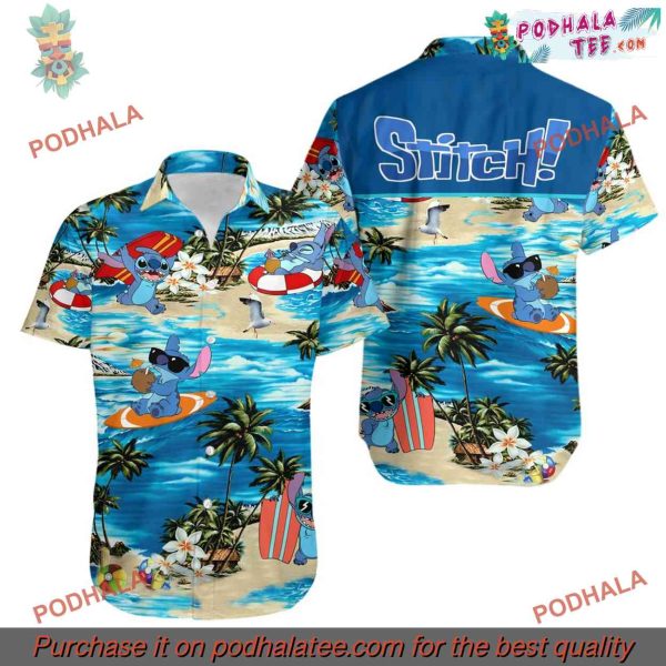 Stitch Hawaiian Shirt, Summer Disney Fashion