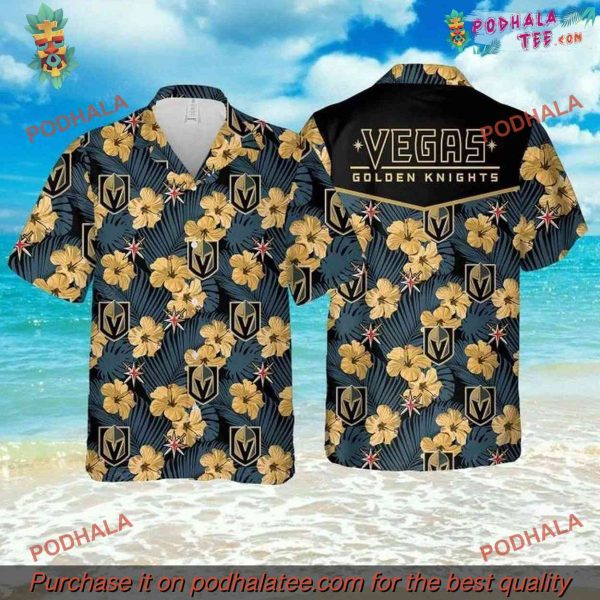 Tropical Elegance Vegas Golden Knights Hawaiian Shirt