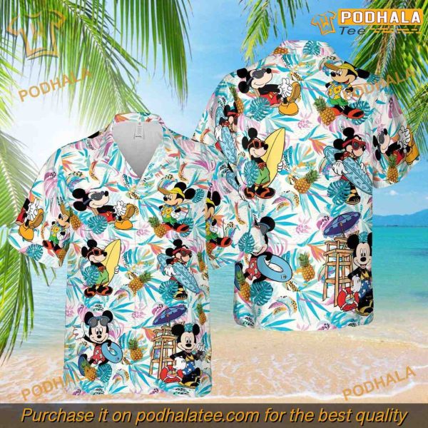 Walt Disney World Tropical Shirt, Mickey Hawaiian Shirt Style