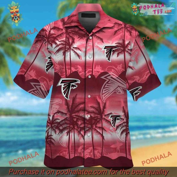 Atlanta Falcons Short Sleeve Hawaiian Shirt Button Up Tropical Shirt