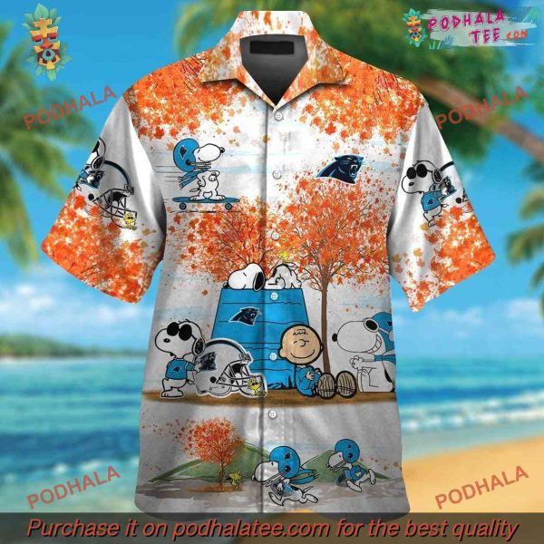 Carolina Panthers Snoopy Autumn Edition NFL Tropical Hawaiian Shirt Apparel