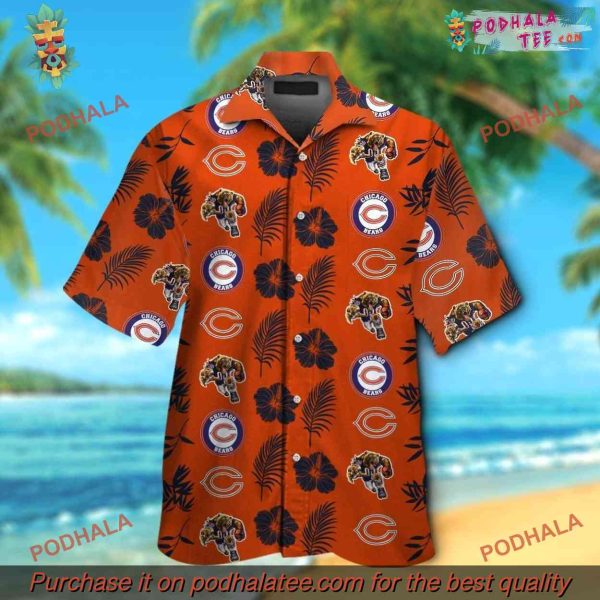 Chicago Bears Beachfront Style Short Sleeve Hawaiian Shirt