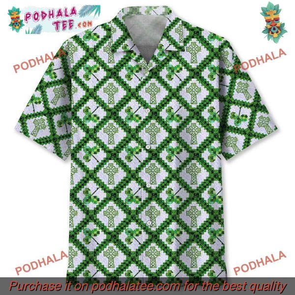 Cross St Patrick Day Trendy Hawaiian Shirt, Great St Patricks Day Gift