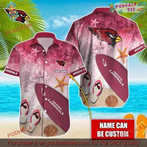Custom Name Arizona Cardinals Hawaiian Style Shirt, Arizona Cardinals Apparel