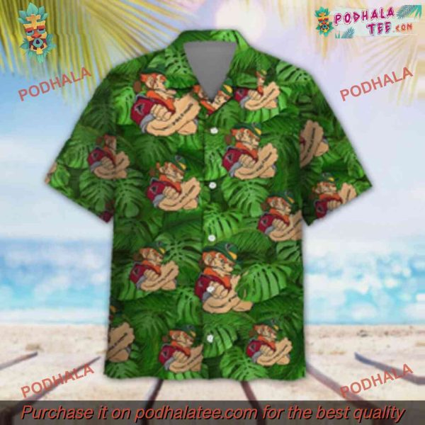 Leprechaun St Patricks Day Atlanta Falcons Apparel Button Up Hawaiian Shirt