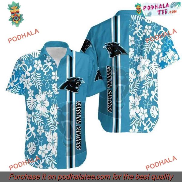 Men’s Hawaiian Shirts NFL Carolina Panthers Beach Shirt Collection