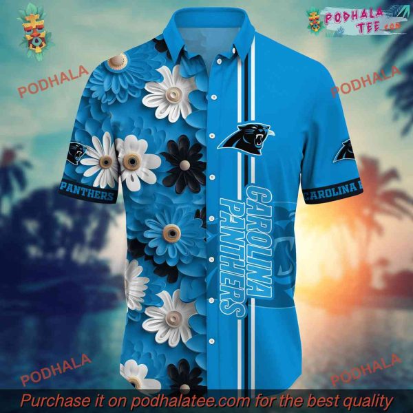 NFL Carolina Panthers Hawaiian Shirt, Beach Days Aloha Shirt