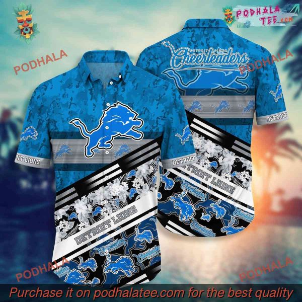 NFL Detroit Lions Blue Silver Hawaiian Shirt, Chic Aloha Style