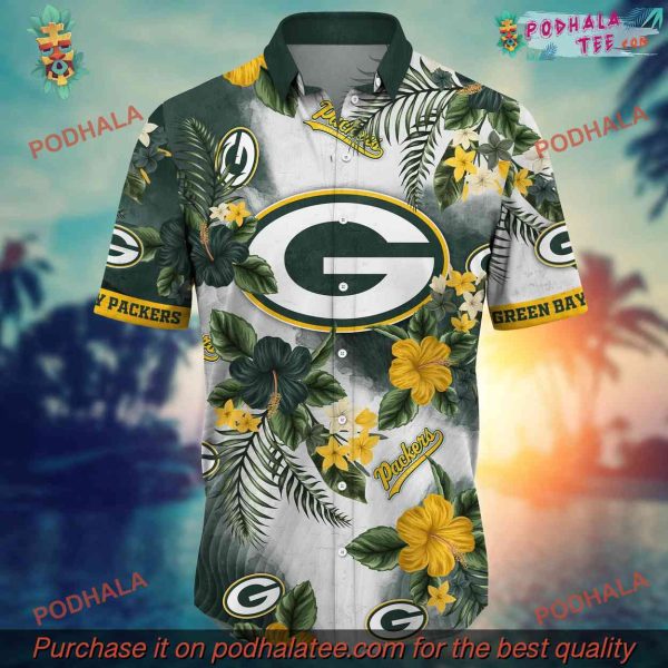 NFL Green Bay Packers Hawaiian Shirt, Summerytime Aloha Shirt