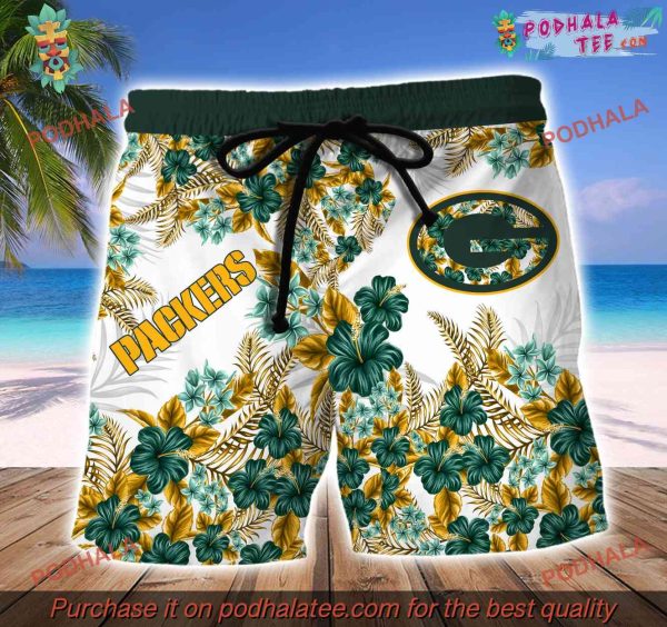 NFL Green Bay Packers Tropical Hawaiian Fan Shirt and Shorts