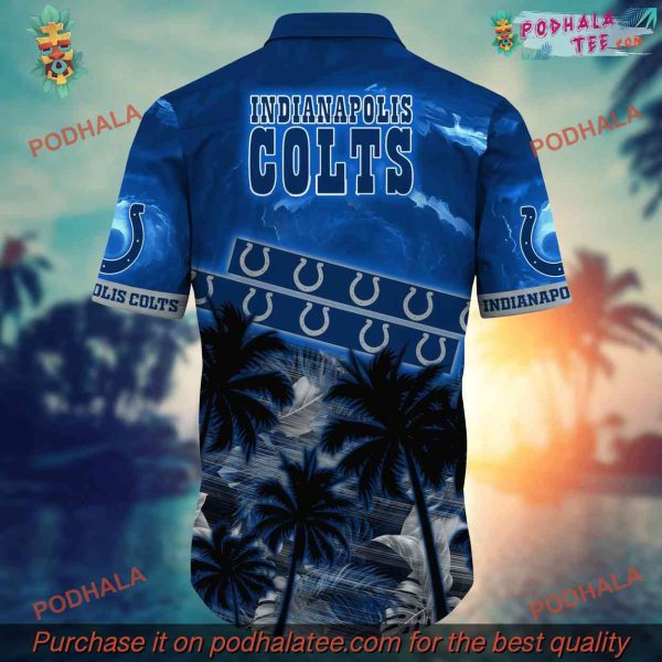 NFL Indianapolis Colts Hawaiian Shirt, Golden Rays Aloha Shirt