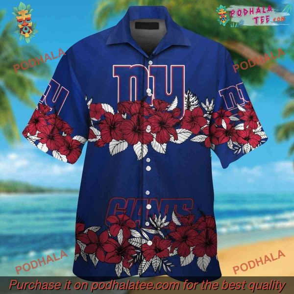 NY Giants Hawaiian Shirt, Mens Top New York Giants Selections