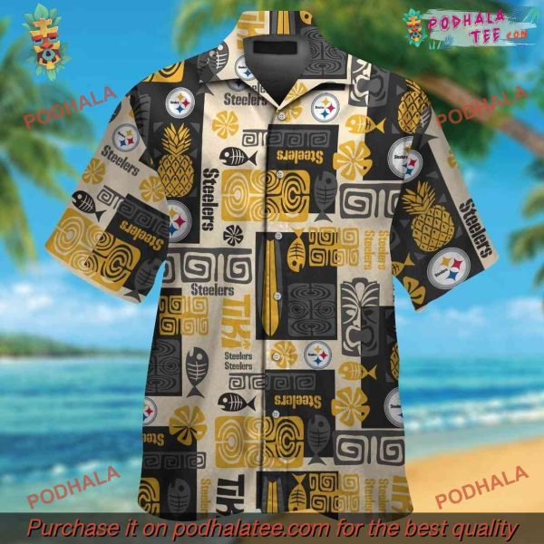 Ocean Breeze Theme Pittsburg Steelers Hawaiian Shirt, Steelers Gifts