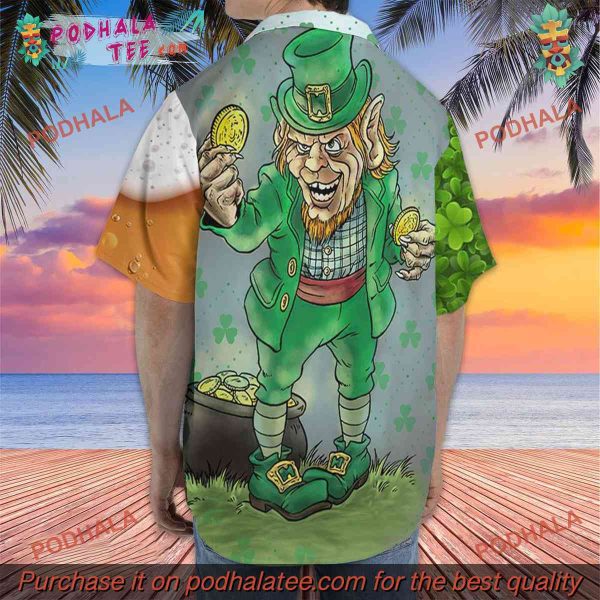 Patrick Grass Beer Clover Lucky St Patricks Day Unisex Hawaiian Shirt