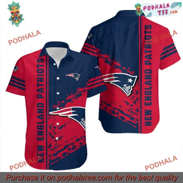 Quarter Style NFL Exclusive New England Patriots Hawaiian Shirt Design