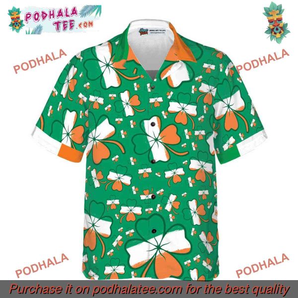 Seamless Shamrock Ireland Style Saint Patricks Day Hawaiian Shirt