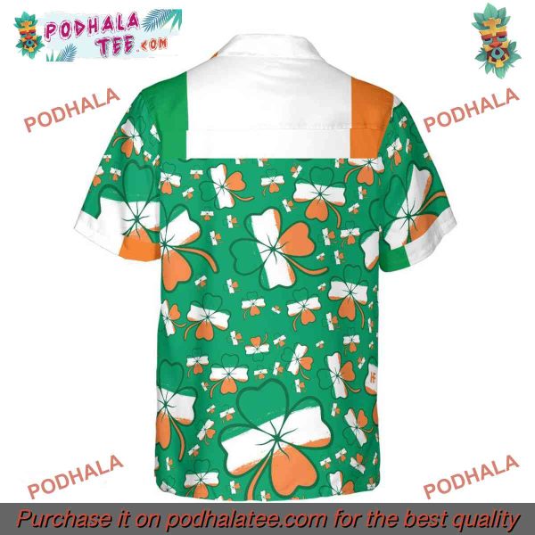 Seamless Shamrock Ireland Style Saint Patricks Day Hawaiian Shirt