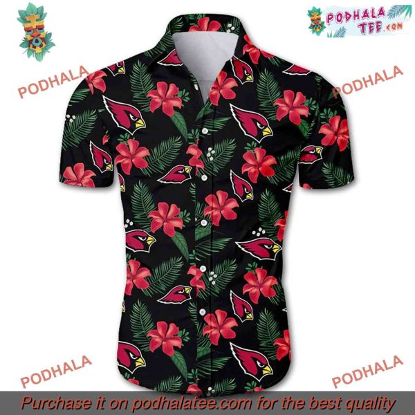 Summer Collection Arizona Cardinals Beach Hawaiian Shirt, Arizona Cardinals Apparel