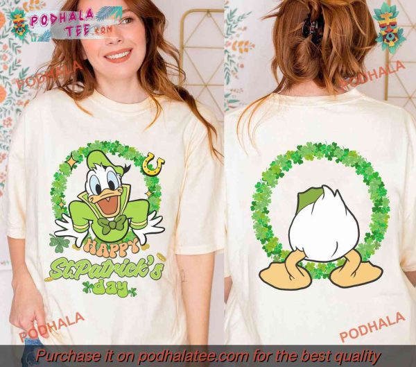 Donald Shamrock St Patricks Day T-shirt, Feeling Lucky Disney Tee